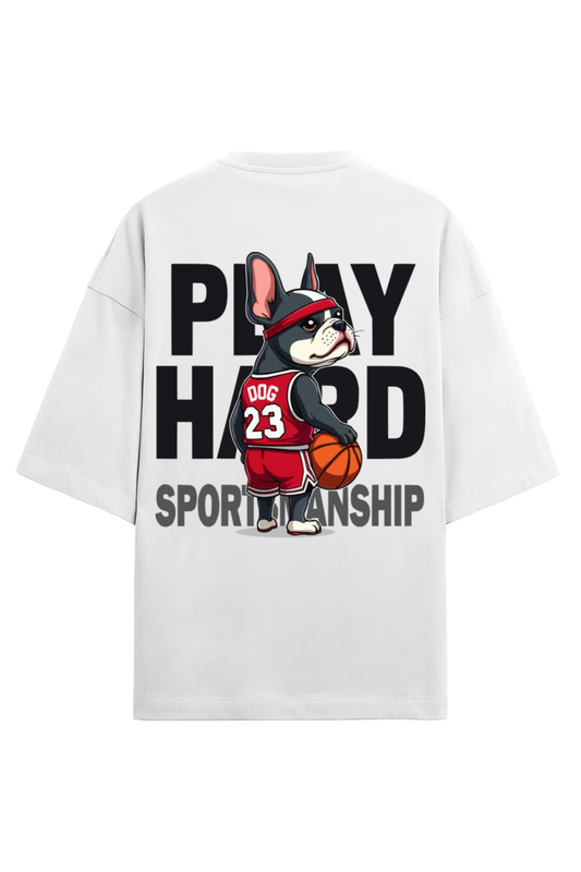 Play Hard Frenchie Oversized Tee