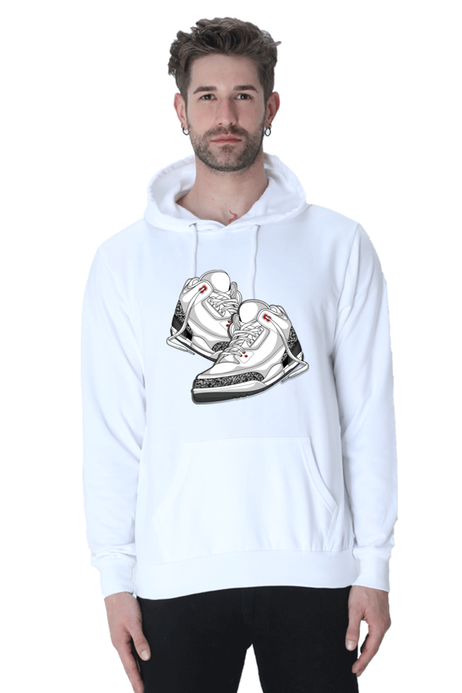 Unisex Hoodie – White Cement Sneaker Print