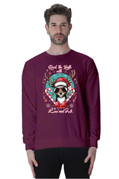 "Deck the Halls" Unisex Oversized Holiday Sweatshirt