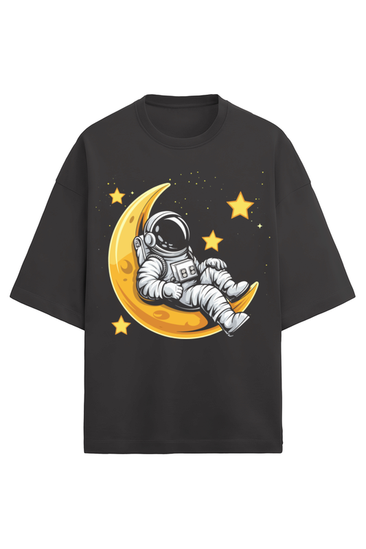 Astro On Moon Unisex Oversized Tee