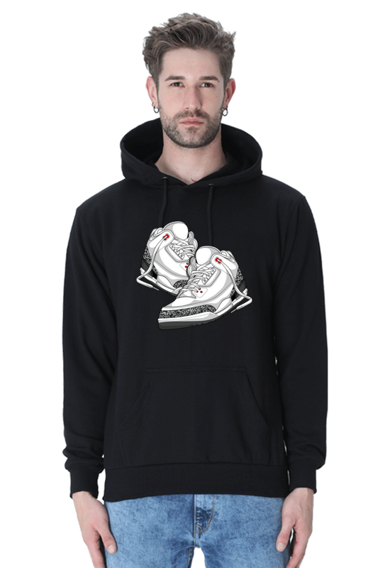 Unisex Hoodie – White Cement Sneaker Print