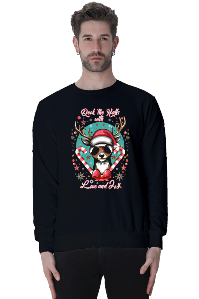 "Deck the Halls" Unisex Oversized Holiday Sweatshirt