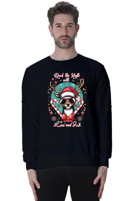 "Deck the Halls" Unisex Oversized Holiday Sweatshirt