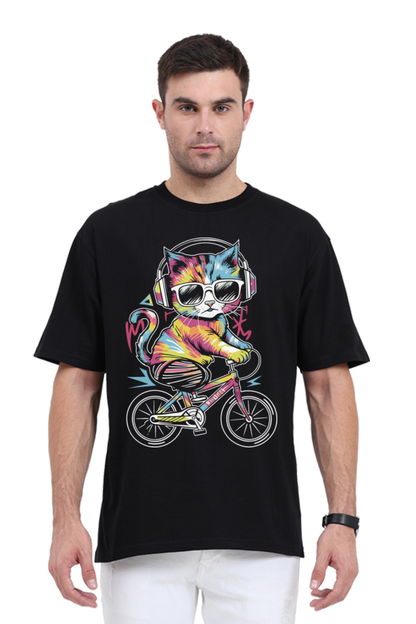 Cycling Catty Unisex Oversized Tee