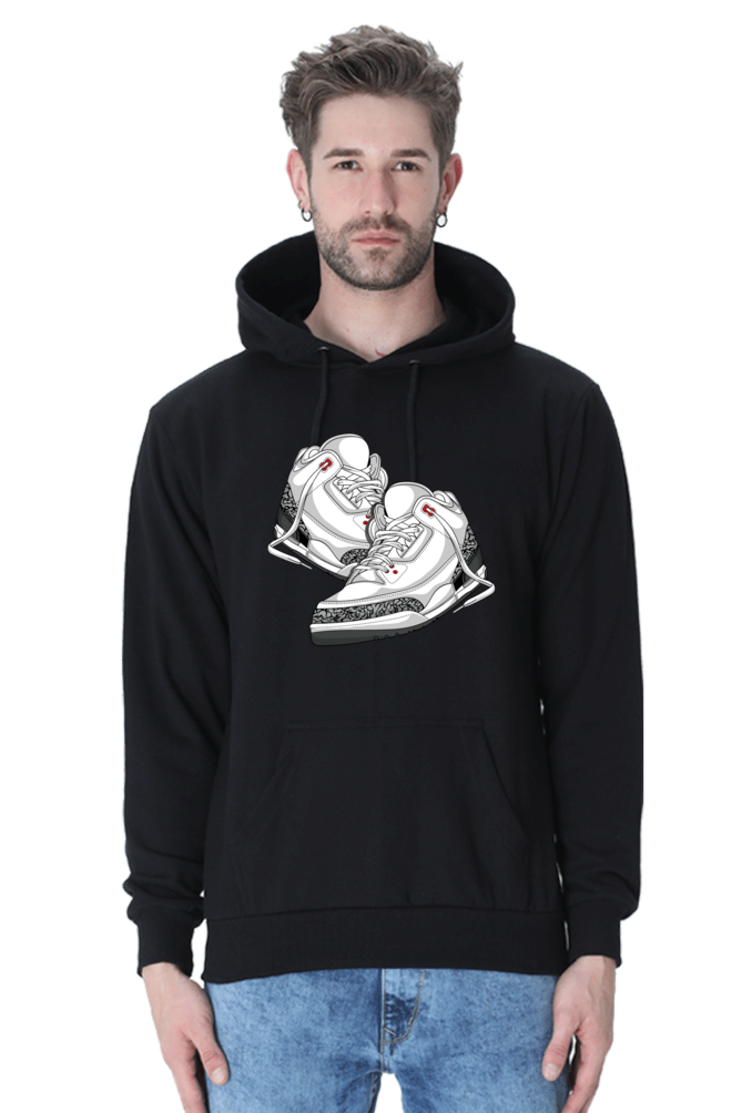 Unisex Hoodie – White Cement Sneaker Print