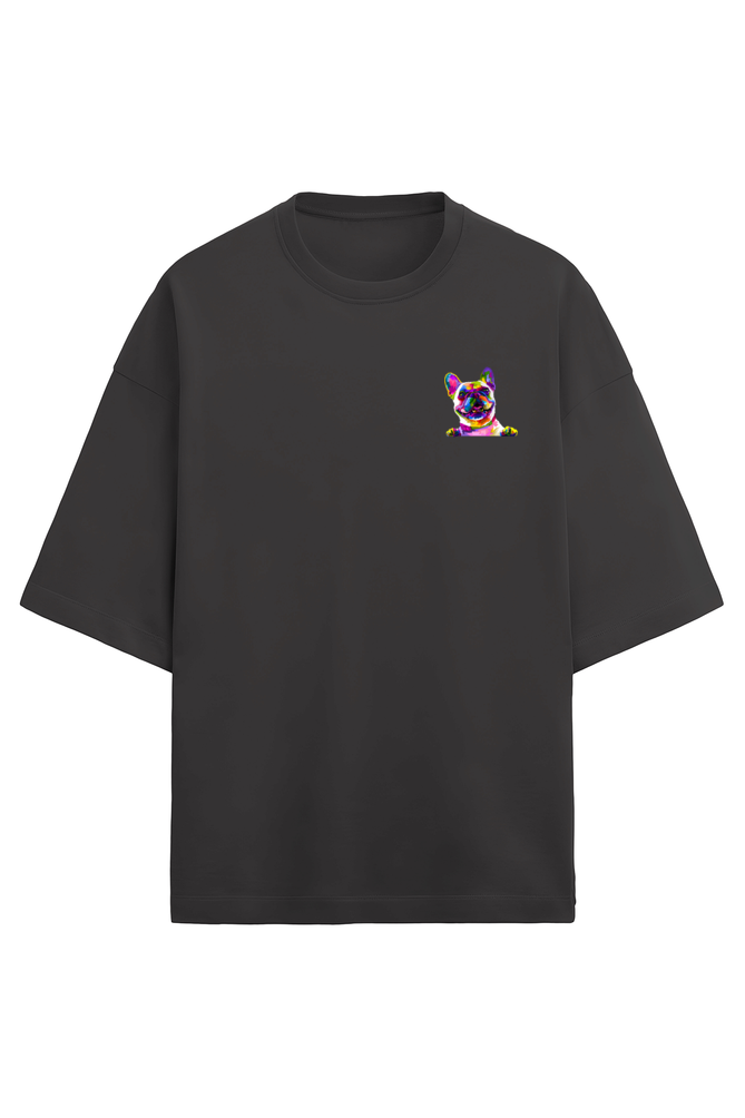 Pocket Frenchie Unisex Oversized Tee