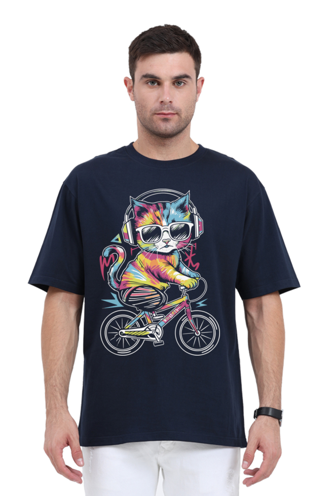 Cycling Catty Unisex Oversized Tee