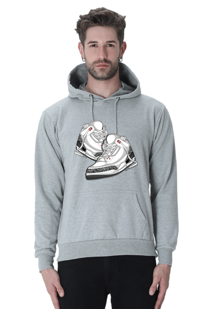 Unisex Hoodie – White Cement Sneaker Print